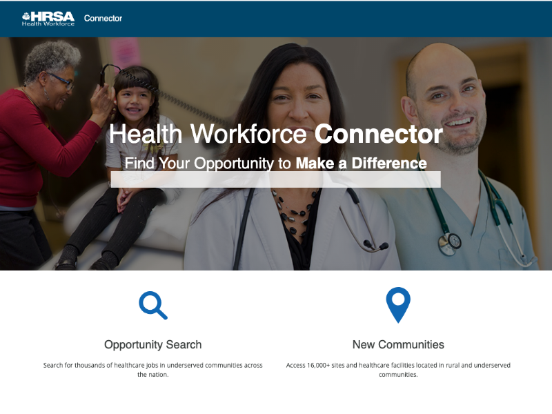 HRSA Health Workforce Connector Website